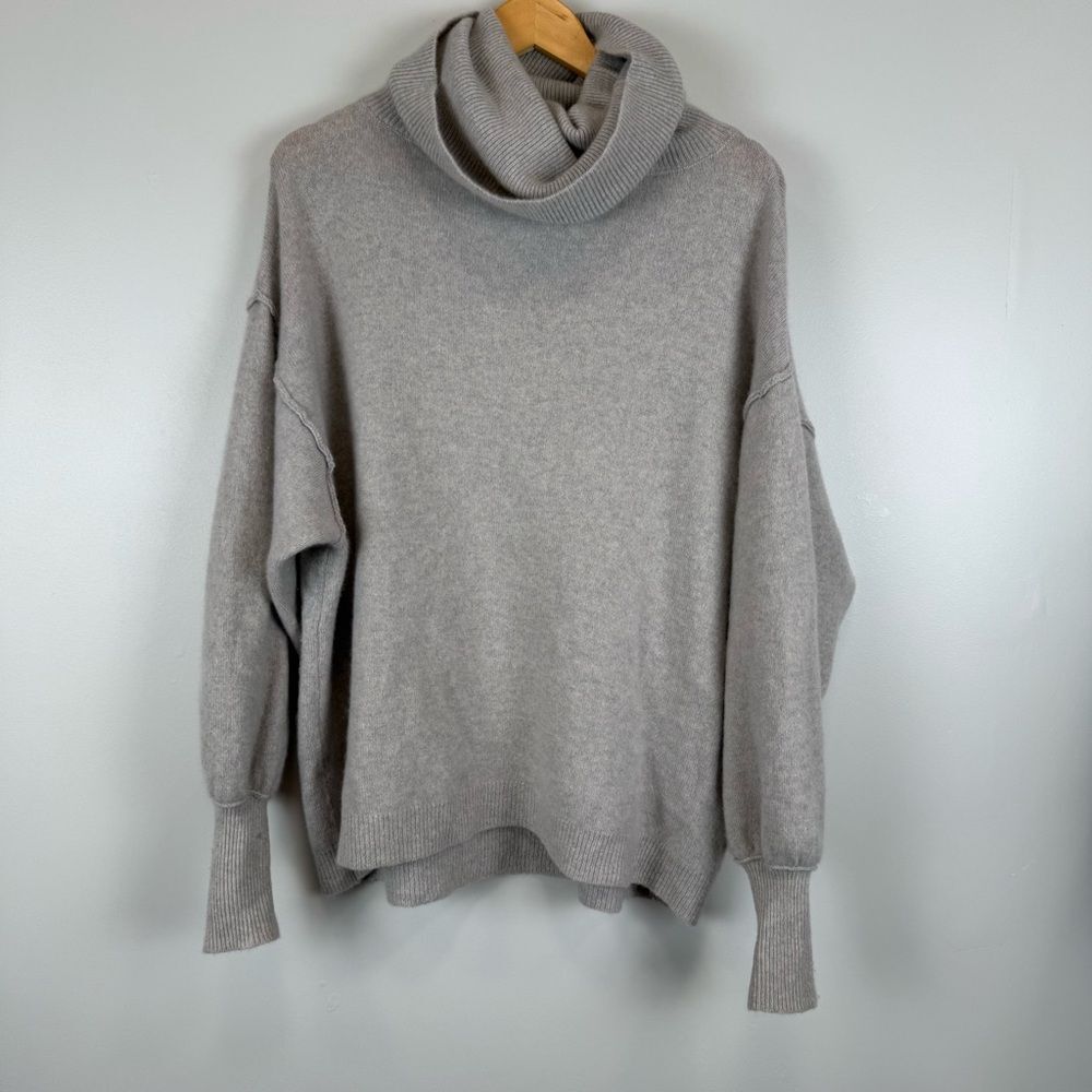 Free People Keep It a Secret Cashmere Cowl Neck Oversized Tunic Sweater Size XS